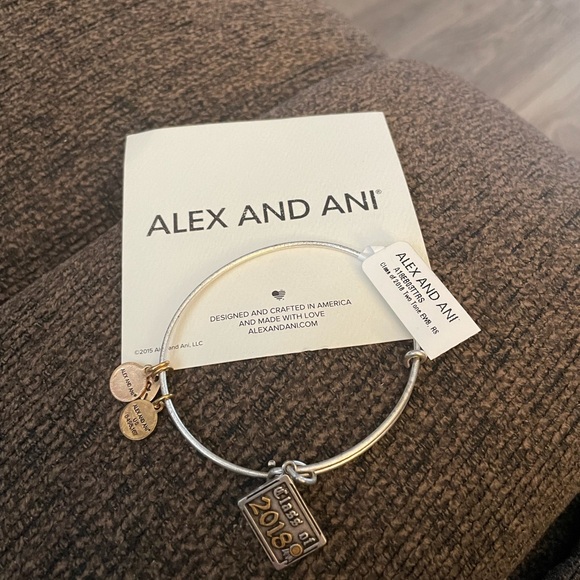 Alex and Ani Silver Bracelet with 2018 Charm - Picture 1 of 1